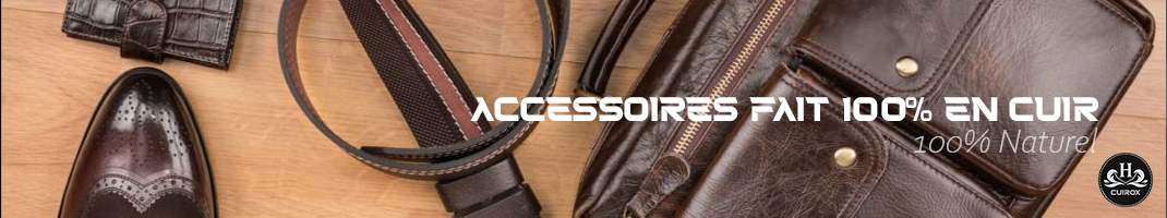 Accessoires en cuir pour homme